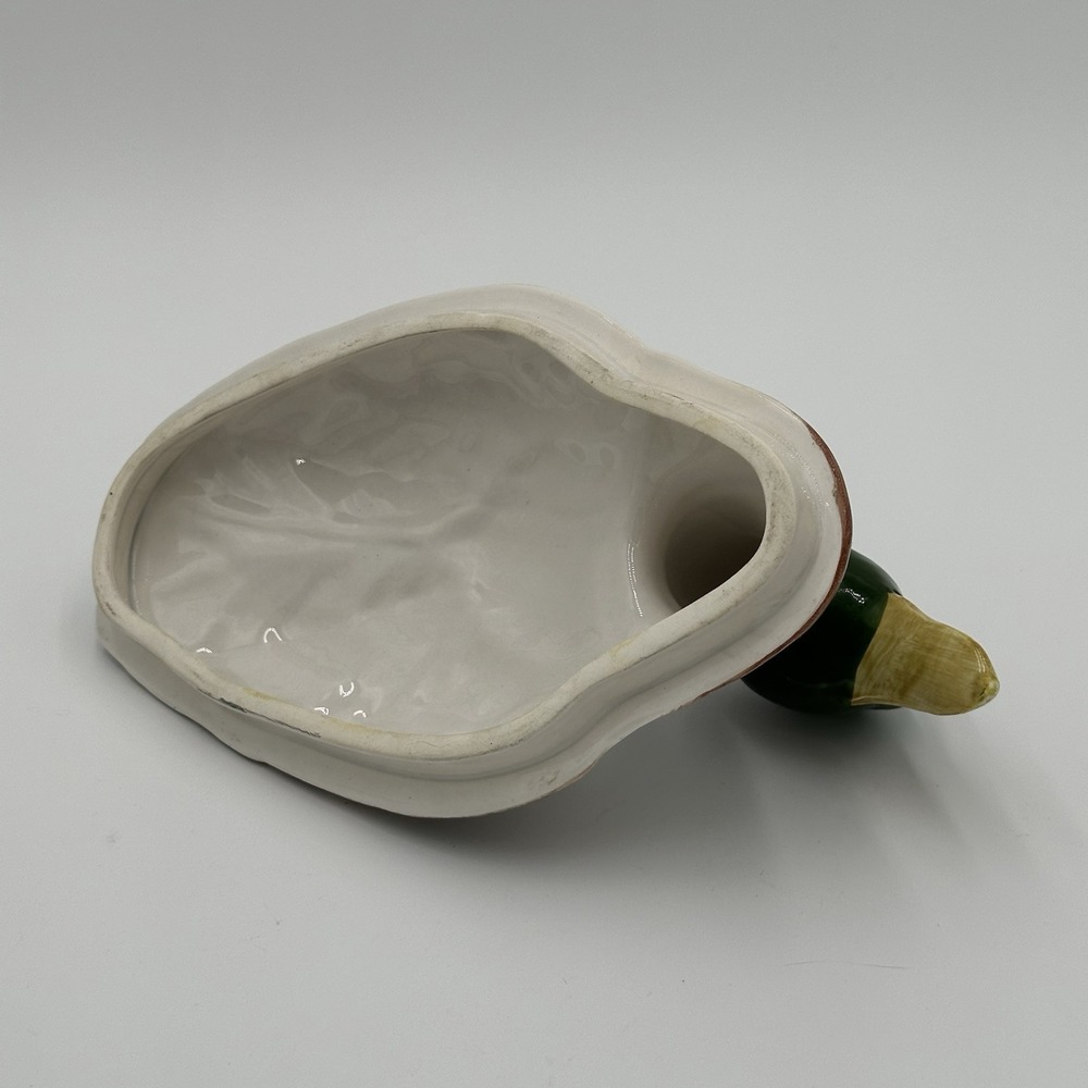 Vintage Handpainted Otagiri Mallard Duck Covered Serving Dish 12" - Picture 9 of 9